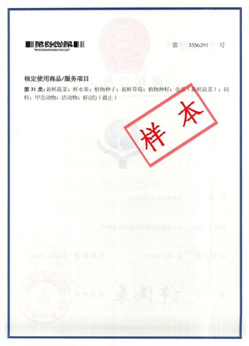2014年新版商標(biāo)注冊(cè)證